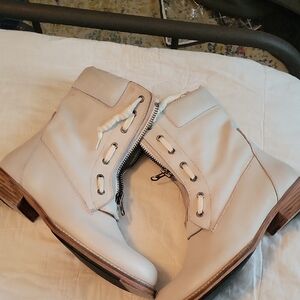 Stylish Cream Ankle Boots